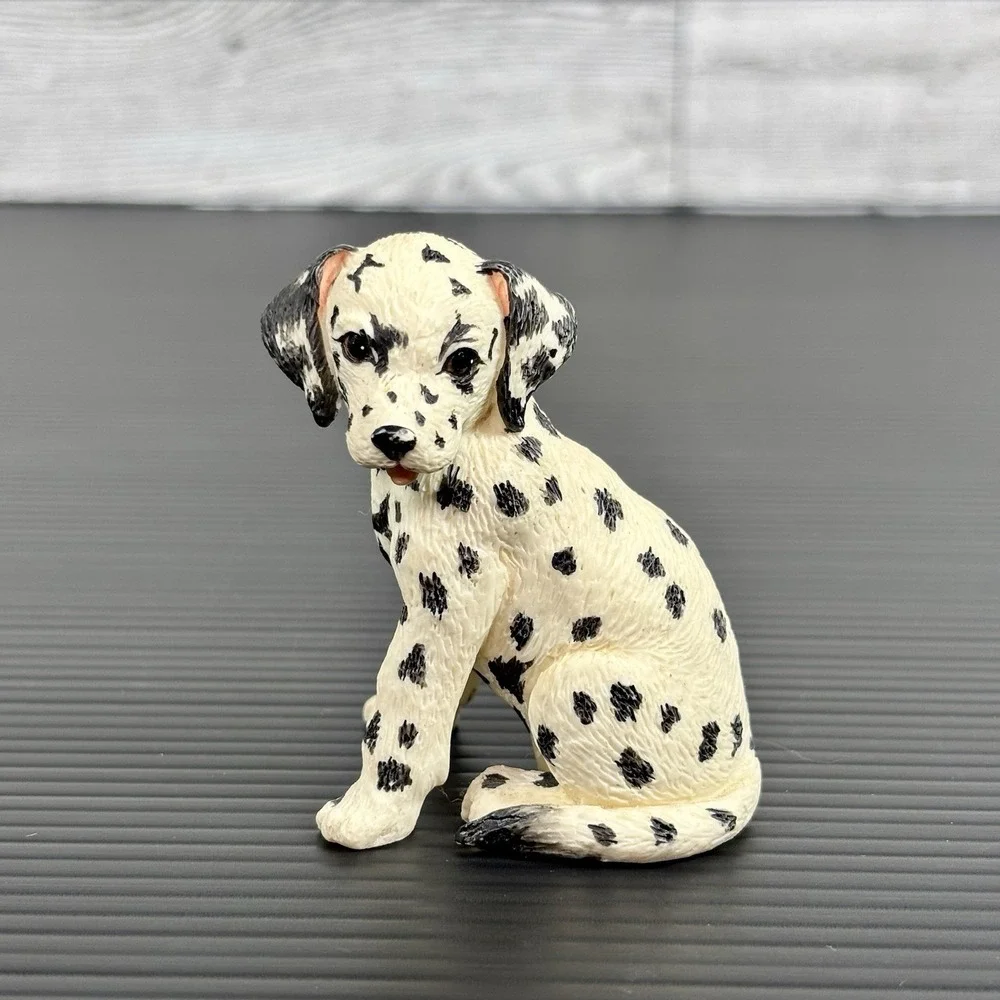 Dalmatian family figurine porcelain puppy dog firemen fireman sculpture Lot of 3